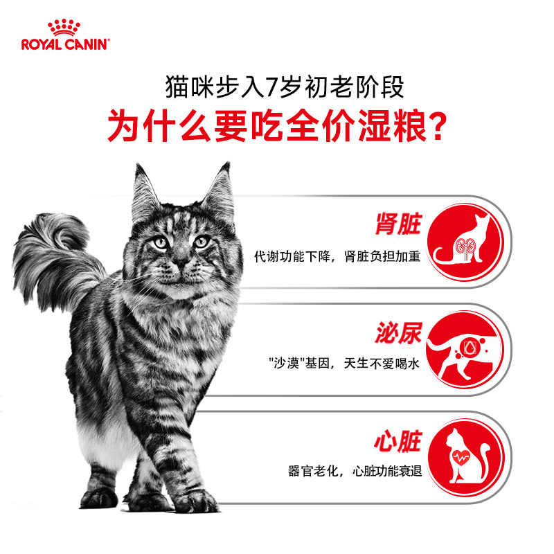 【新品上市】皇家猫粮老年猫湿粮7＋通用湿粮浓汤肉主食级餐包85g,淘宝优惠券,粉丝福利购,淘宝优惠卷