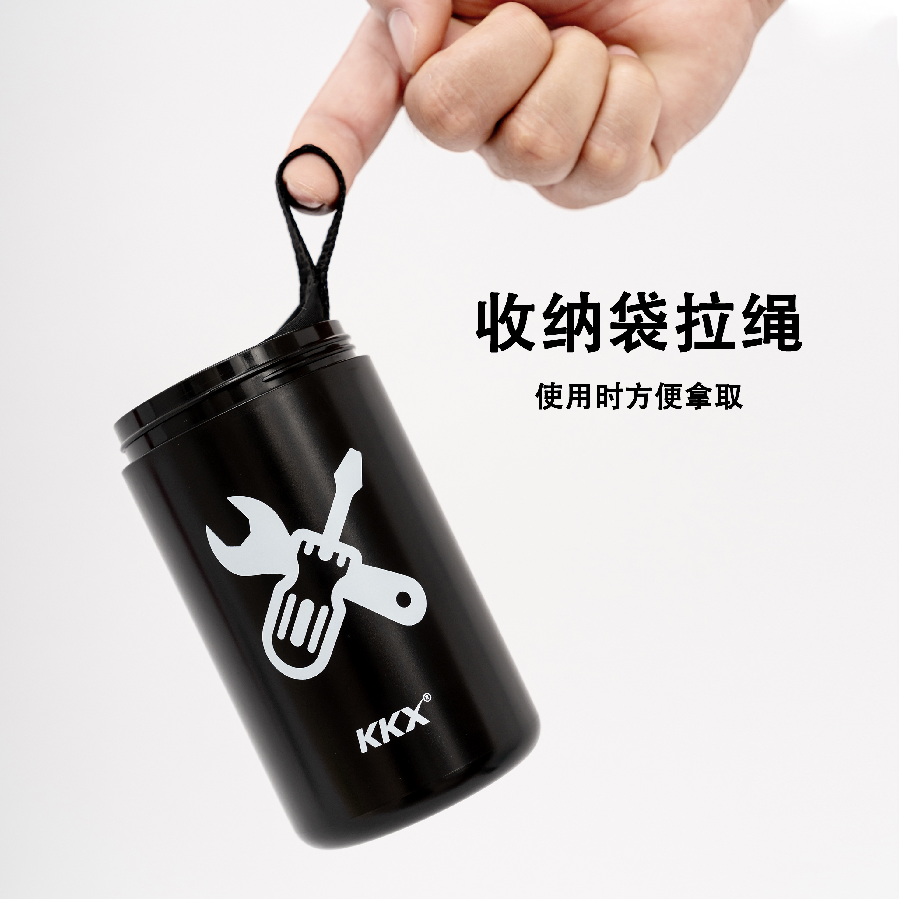 KKX自行车工具罐硬壳水壶包碳纹修车补胎便携储物盒骑行工具壶 - 图1