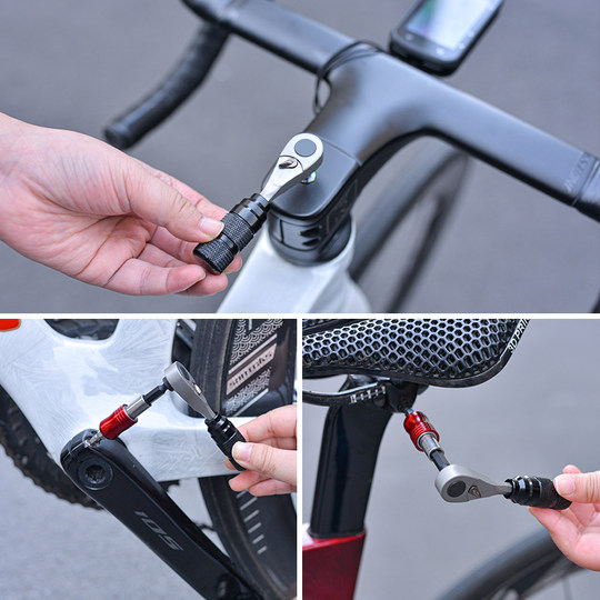 Intelligent bicycle repair tool box ratchet socket wrench tire lever tire pump multi-functional tool kit