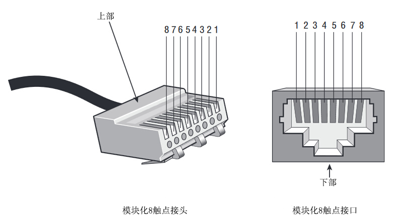 RJ45接头转8Pin接线端子网口公母头延长免焊接8P8C直通连接器模块