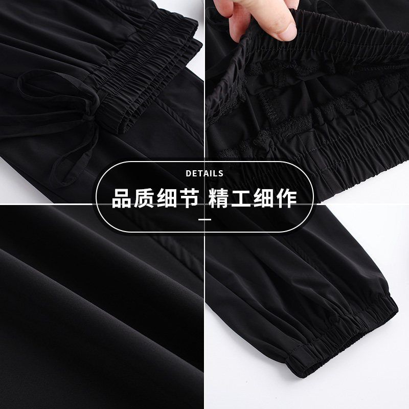 冰丝裤夏季2022新款灯笼休闲运动裤 韩丝依休闲裤