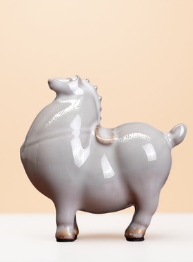 OTHER唐马摆件陶瓷工艺品家居装饰品客厅办公室桌面小摆设