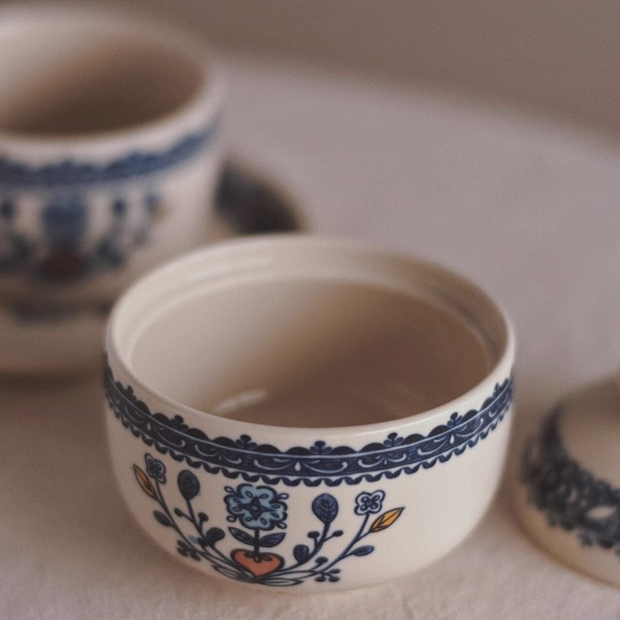 龙潭汤罐家用陶瓷甜品碗炖盅带把蒸蛋盅小蒸盅创意小汤盅