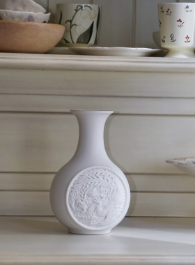 中古风陶瓷花瓶室内古朴手工怀旧陶土花器客厅电视柜插花装饰摆件