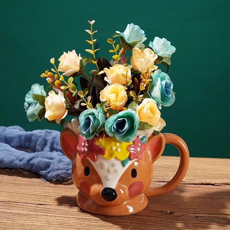 外贸圣诞老人马克杯可爱卡通动漫水杯陶瓷咖啡杯盘子家用节日礼物,淘宝优惠券,粉丝福利购,淘宝优惠卷