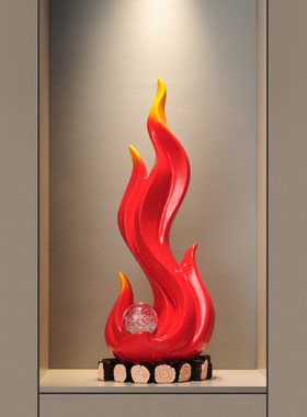 红红火火入户玄关摆件客厅电视柜进门竖高落地装饰品乔迁开业礼物