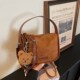 Retro Suede Small Square Bag Women's New Commuting Versatile Shoulder Crossbody Handbag Simple Boston Women's Bag
