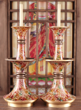 金佛堂纯铜中式五供摆件