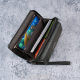 Men's retro fashion large capacity zipper long wallet