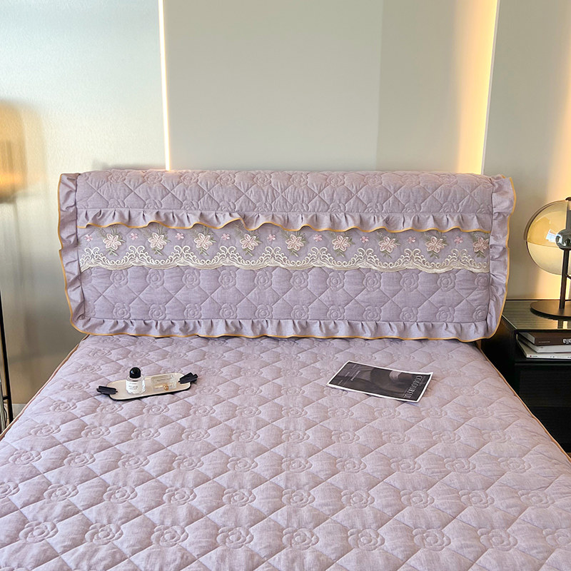 加厚水洗棉夹棉床裙床头罩三件套夹棉床罩床垫保护套四季欧式新款,淘宝优惠券,粉丝福利购,淘宝优惠卷