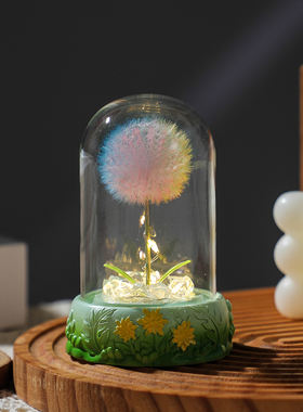 蒲公英永生干花束小夜灯
