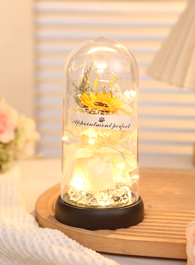 永生花香皂花玫瑰花束摆件