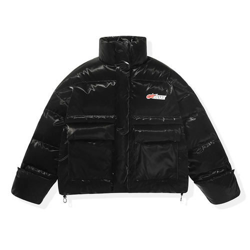 GENANX闪电潮牌冬季潮流新款加厚鸭绒羽绒服立领外套保暖面包服男 - 图3