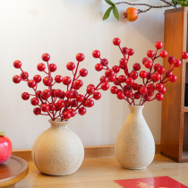 Fortune Fruit red fruit vase suit New Years Eve celebrations Festive Decorations Tabletop Pendulum Pieces Retro Photo Props New Chinese