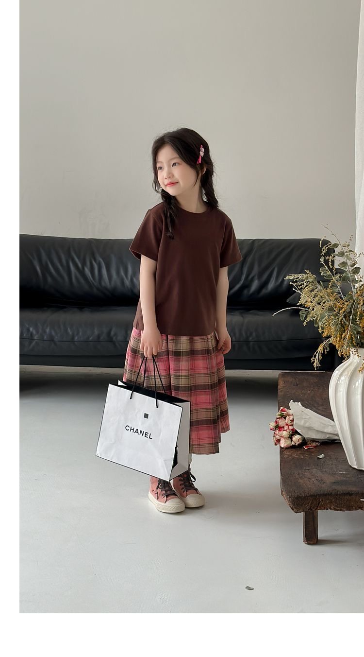 女童半身裙2026春夏新款儿童洋气时髦百搭裙子宝宝粉格子半身裙潮,淘宝优惠券,粉丝福利购,淘宝优惠卷