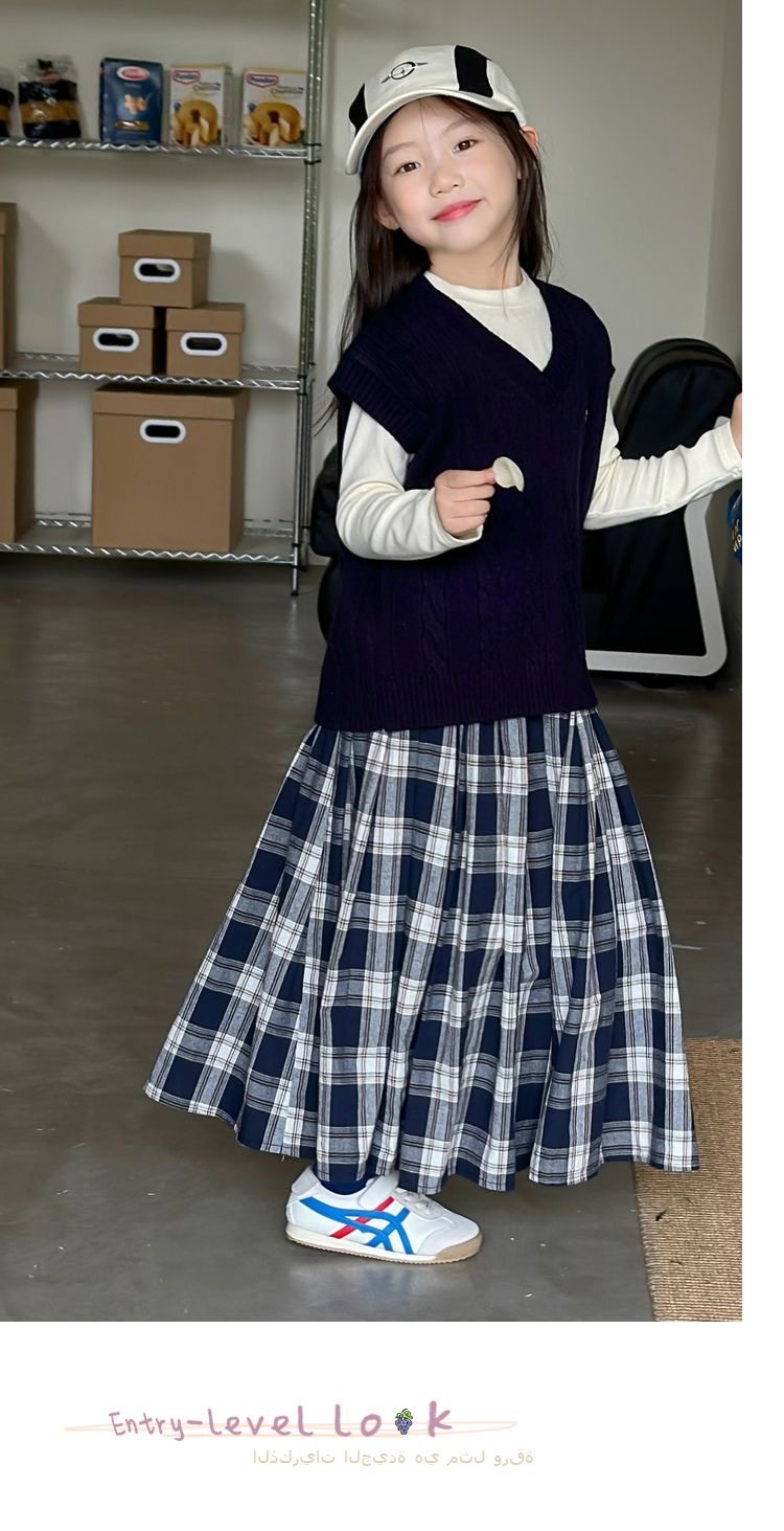 女童半身裙2026春秋新款儿童洋气时髦百搭裙子宝宝格子半身裙潮,淘宝优惠券,粉丝福利购,淘宝优惠卷