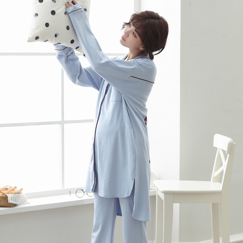 坐月子服孕妇春秋季纯棉喂奶睡衣 sakurawolf家居服套装