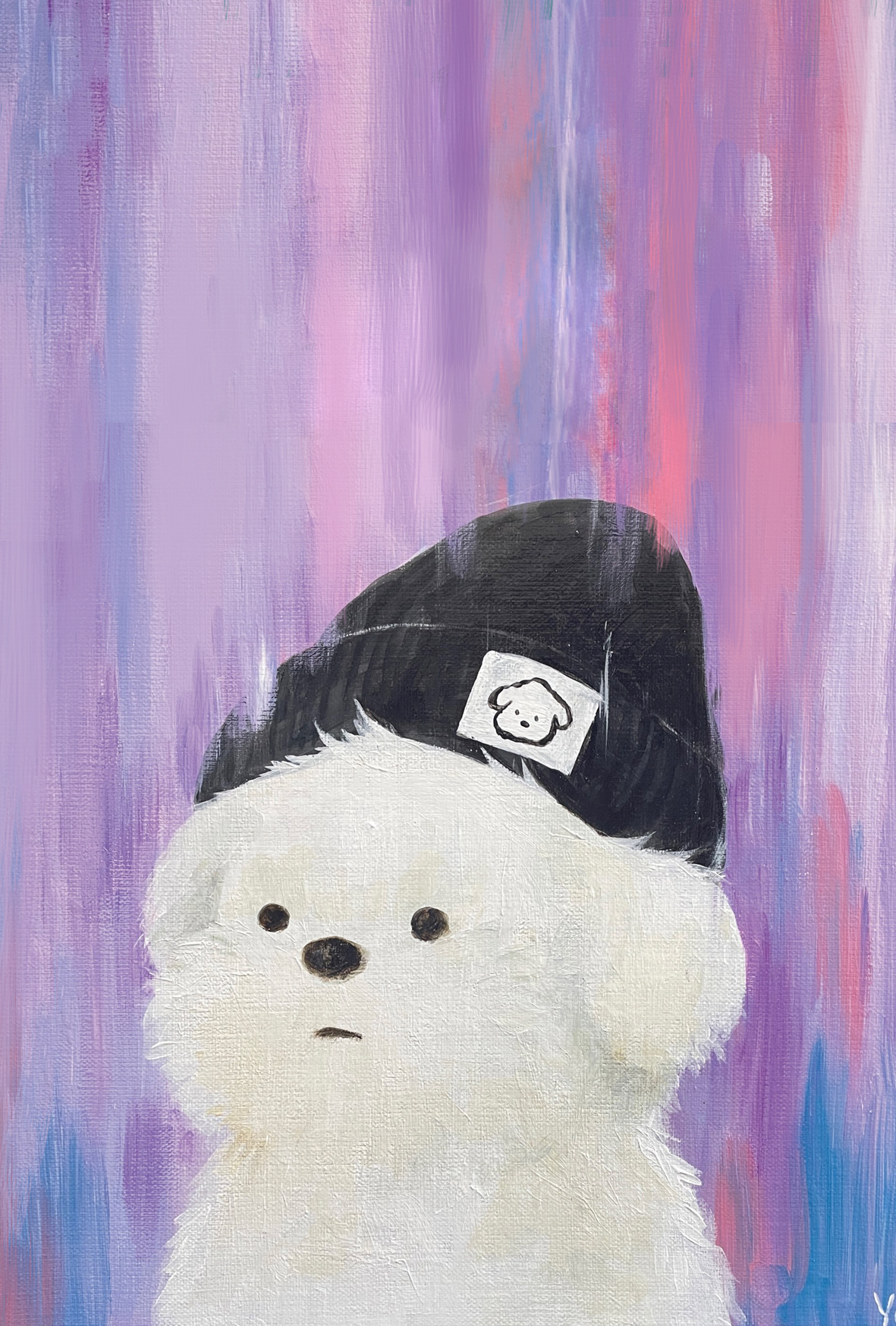 Cute illustration illustration puppy greeting card postcard