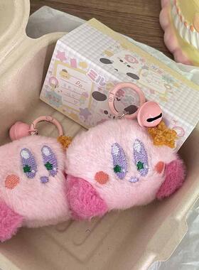 可爱星之卡比礼物品ins铃铛挂件