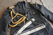 Luftwaffe 1935 four-pocket belted jacket set with large brimmed hat shirt breeches field blue gray