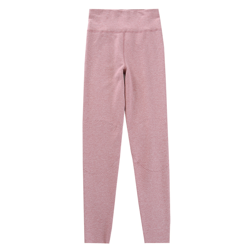 蚕丝双面德绒保暖发热秋裤女士冬季高腰无痕打底裤护膝棉毛裤衬裤 - 图3