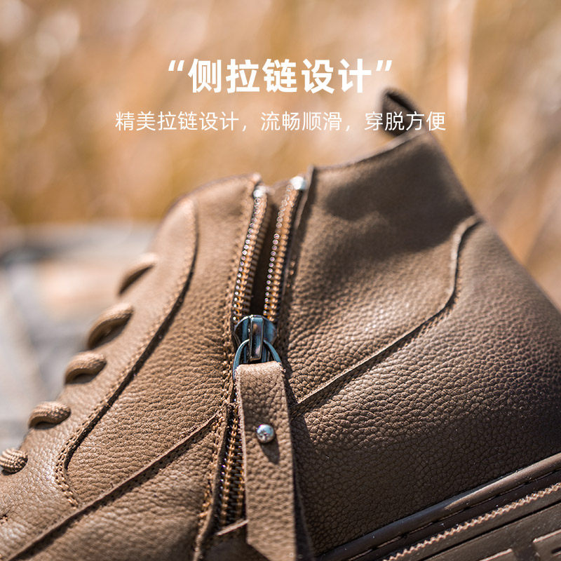 高哥增高鞋真皮马丁靴潮流复古靴子 高哥增高鞋马丁靴