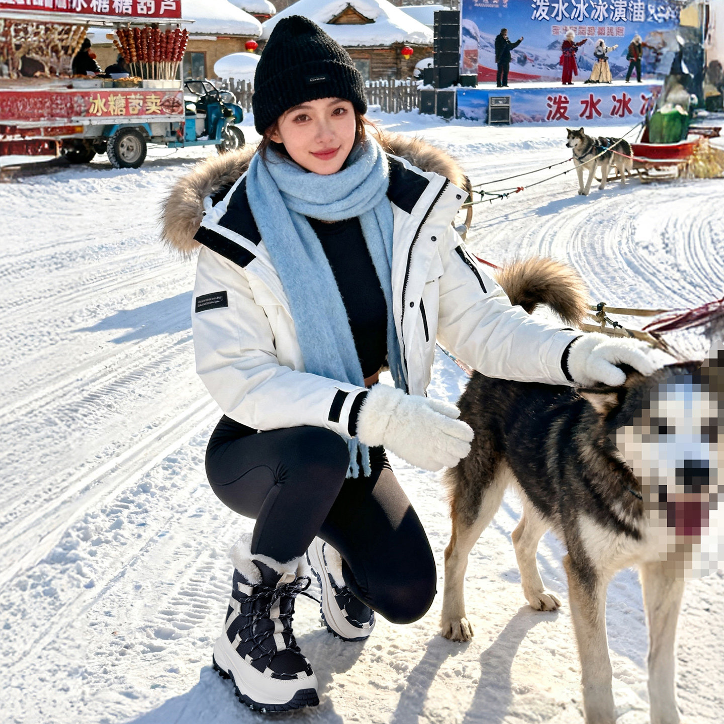 最冬天雪地靴女防寒保暖东北棉鞋防水防滑户外女款新款女士靴子冬,淘宝优惠券,粉丝福利购,淘宝优惠卷