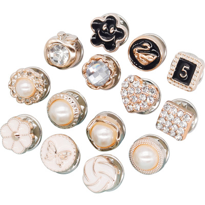 免缝纽扣暗扣女士防走光衬衫开衫装饰