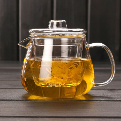 加厚耐热玻璃茶具套装三件式花茶壶带过滤花草功夫茶具水具花茶杯 - 图0