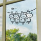 Glass sliding door wall stickers anti-collision decorative stickers