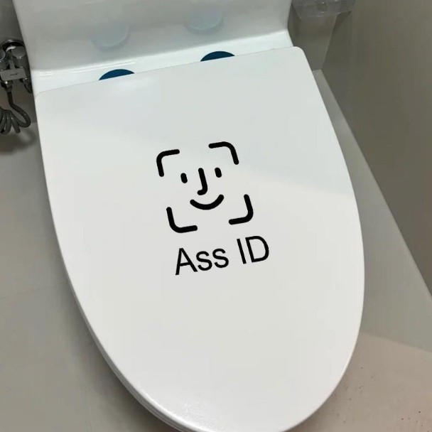 Butt recognition unlock toilet stickers fun funny cute decorative toilet seat creative personalized pattern sticker painting