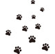 Ins style cute footprints, waterproof tiles, floor tiles, special stickers to fill holes, anti-collision glass stickers, wall coverings