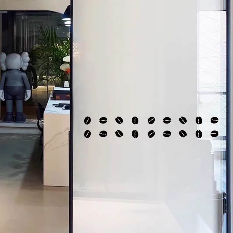 咖啡豆简约玻璃门防撞腰线贴纸 咖啡店办公室休息区玻璃橱窗贴纸,淘宝优惠券,粉丝福利购,淘宝优惠卷