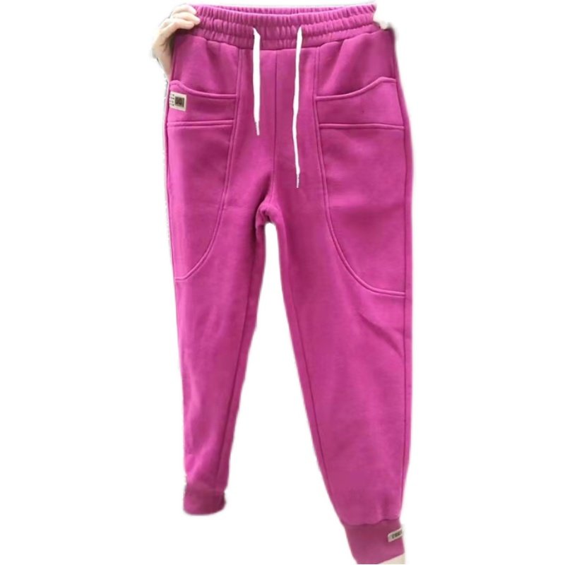 萝卜裤女欧货2023秋季新款加绒卫裤宽松休闲显瘦运动裤束脚哈伦裤,淘宝优惠券,粉丝福利购,淘宝优惠卷