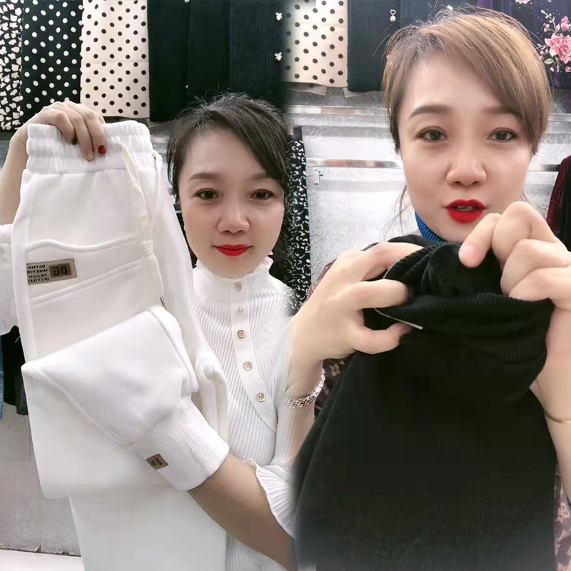 萝卜裤女欧货2023秋季新款加绒卫裤宽松休闲显瘦运动裤束脚哈伦裤,淘宝优惠券,粉丝福利购,淘宝优惠卷