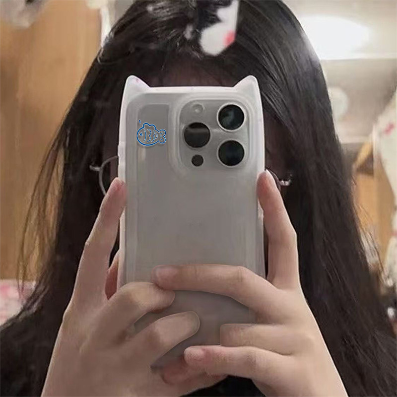 简约小鱼猫耳朵适用苹果17Promax新款手机壳iPhone16Pro软15plus大孔1413/12P女款11可爱xsmax保护xr网红爆款,淘宝优惠券,粉丝福利购,淘宝优惠卷