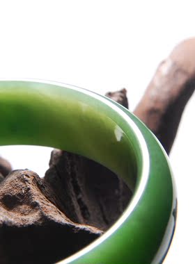 新疆碧玉冰种手镯平安扣戒指