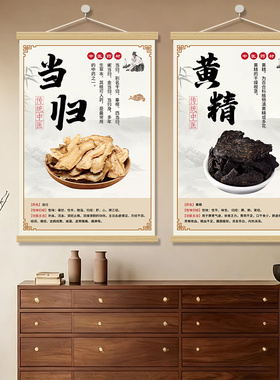 中草药大全挂画中药材店铺海报