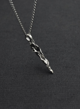 新复古做旧尖锥吊坠项链