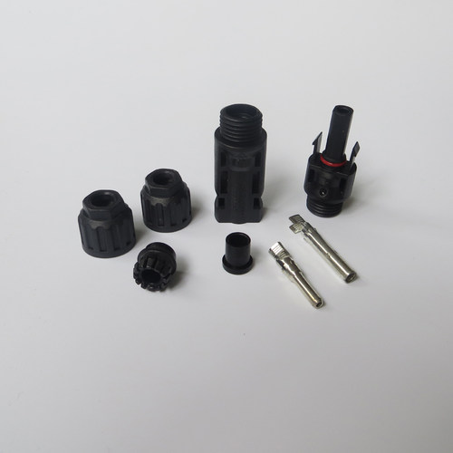 MC4公母插头 MC4防水专用光伏太阳能电池板连接器连接头插针面板 - 图1
