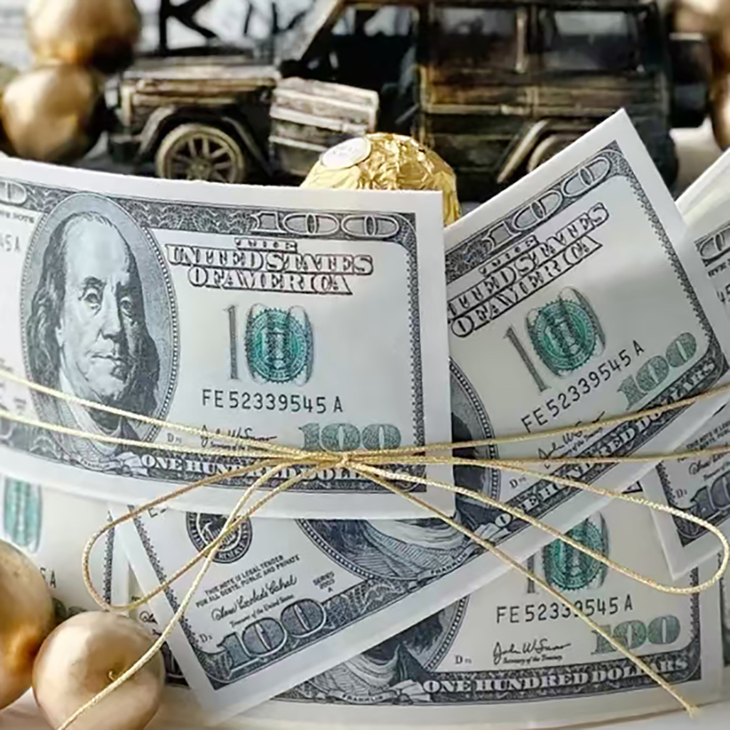 网红美元钞票主题生日蛋糕装饰男士糯米纸钞票送爸爸男友装扮,淘宝优惠券,粉丝福利购,淘宝优惠卷