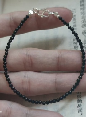 秋意浓 2mm超细天然橄榄石孔雀石绿玉髓金沙石红玛瑙 手链脚链