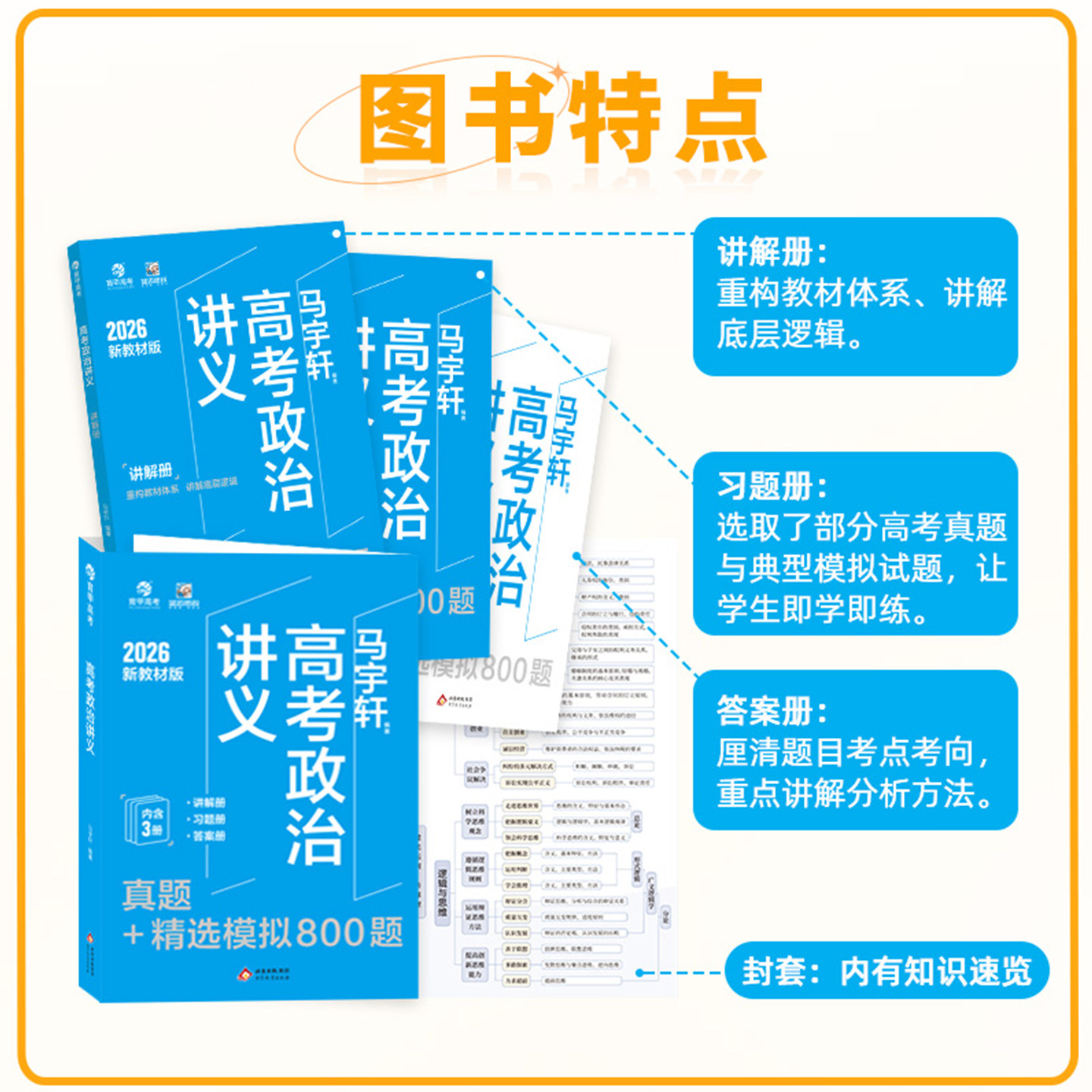 2026马宇轩高考政治讲义真题精选模拟800题 新高考真题全刷2026版基础题2025高考真题全国卷高中专项训练高三一轮总复习资料书育甲