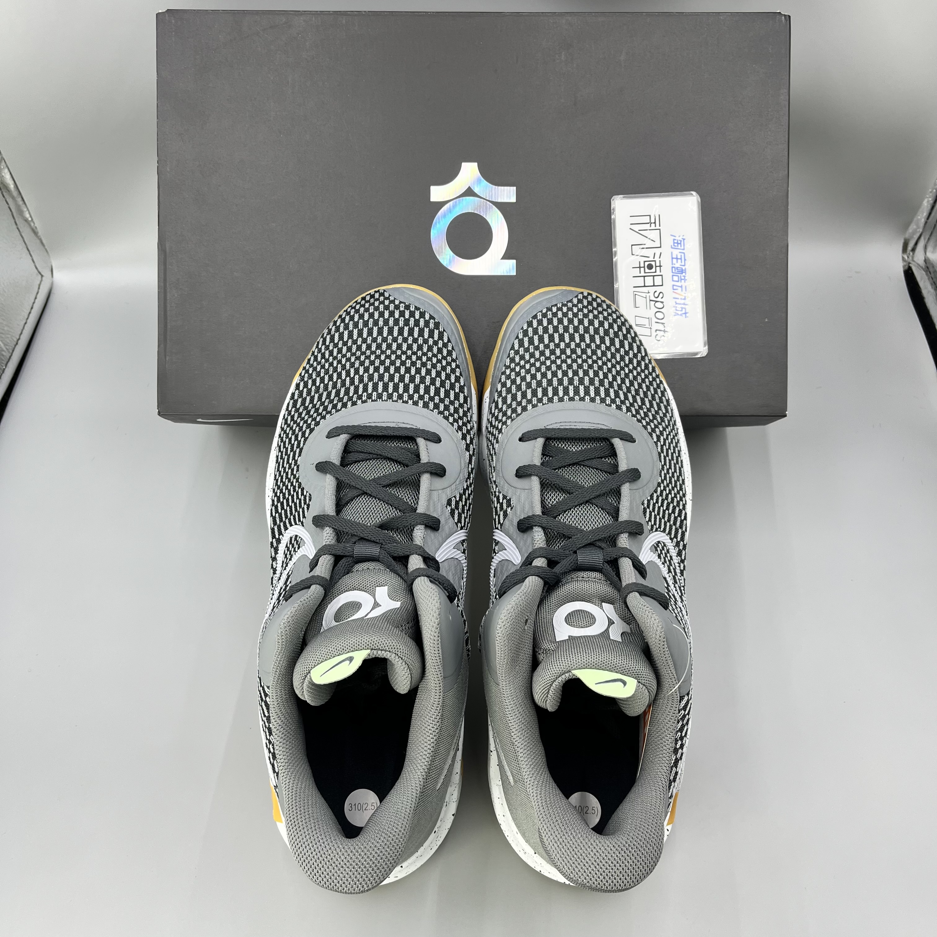 NIKE耐克KD TREY 5杜兰特浅灰黑男实战耐磨训练篮球鞋 CW3402-003 - 图2