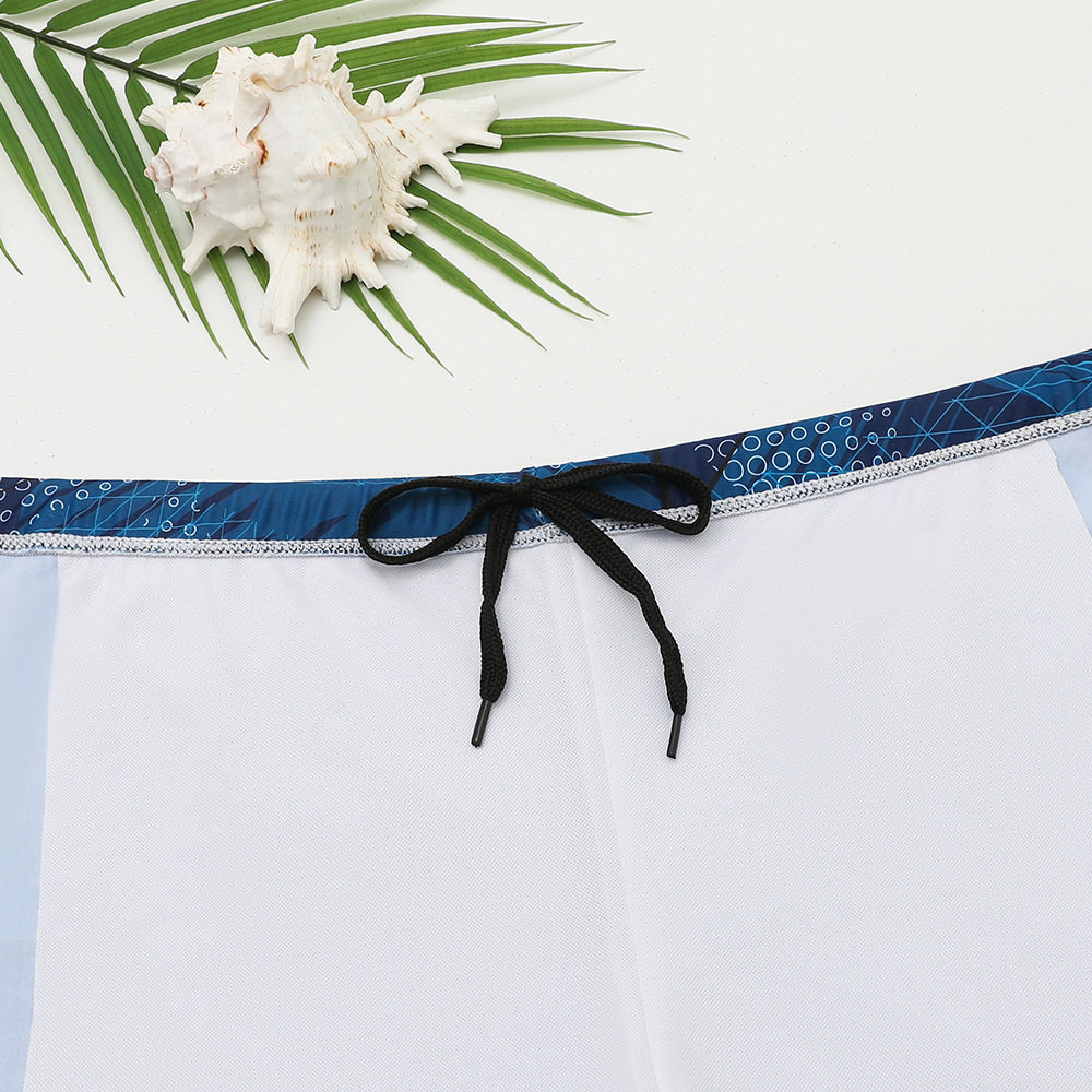 Yuteng men's swimming trunks three-point flat corner