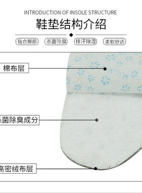 阿乔香草中草药鞋垫除臭吸汗棉布
