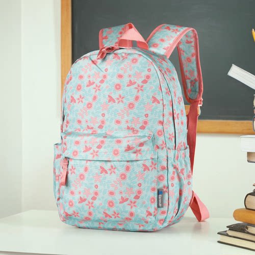 卡拉羊书包女双肩包休闲女小学生初中生女书包女轻便时尚学生书包 - 图3