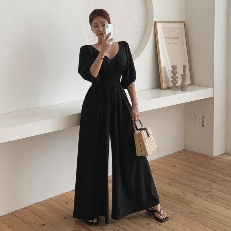 女款正品别致潮流基础款圆点连身裤 cafe24海外连体衣/裤