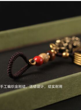 纯铜貔貅汽车钥匙扣手工挂件招财平安五帝钱挂饰个性吊坠礼品
