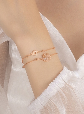 诗予饰四叶草手链轻奢女项链礼物